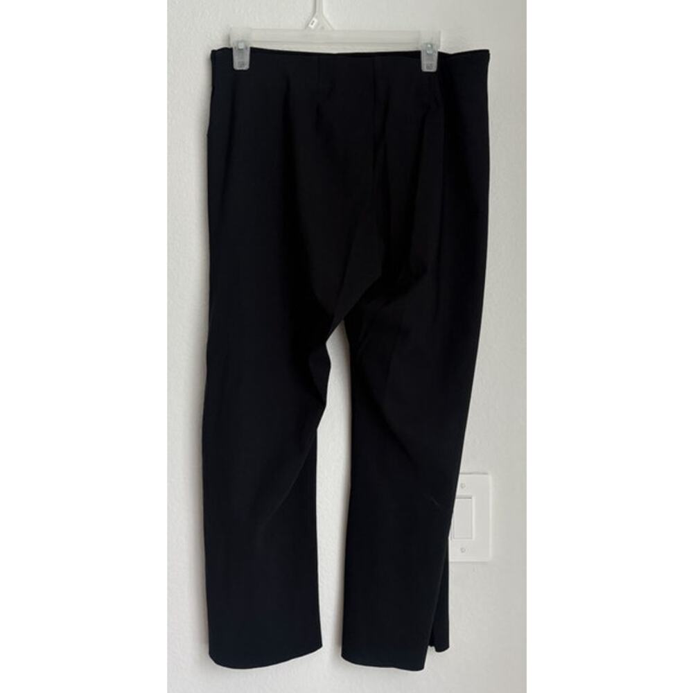 Womens Athleta Black Cropped Straight Leg Pant Size Large - Picture 2 of 4